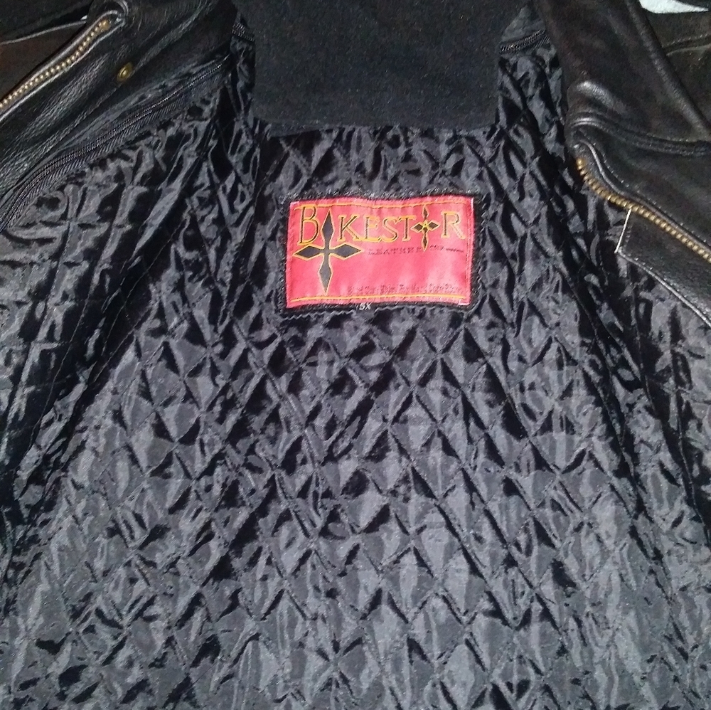 Fringe leather coat